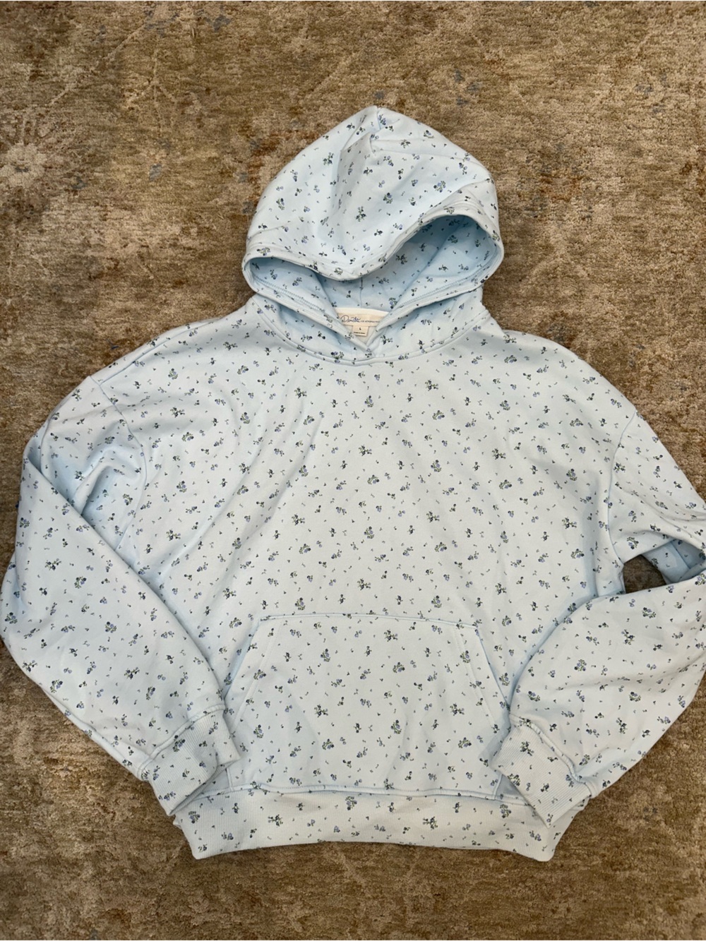 Aeropostale Light Blue Floral Hoodie